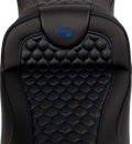 SADDLEMEN RoadSofa Seat for Harley Davidson (Extended Reach, Blue Stitch)