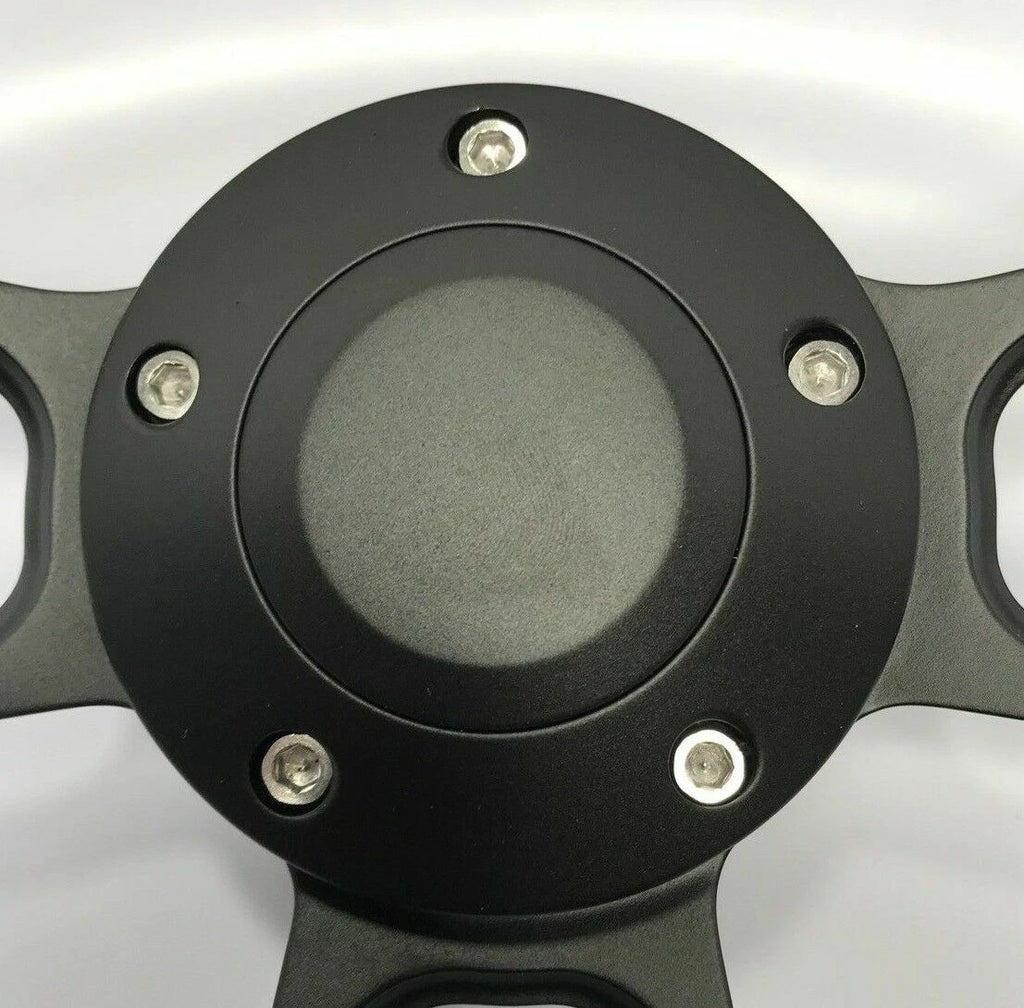 Billet Steering Wheel 14 Inch Black Wrap for Universal Fit Vehicles (—)