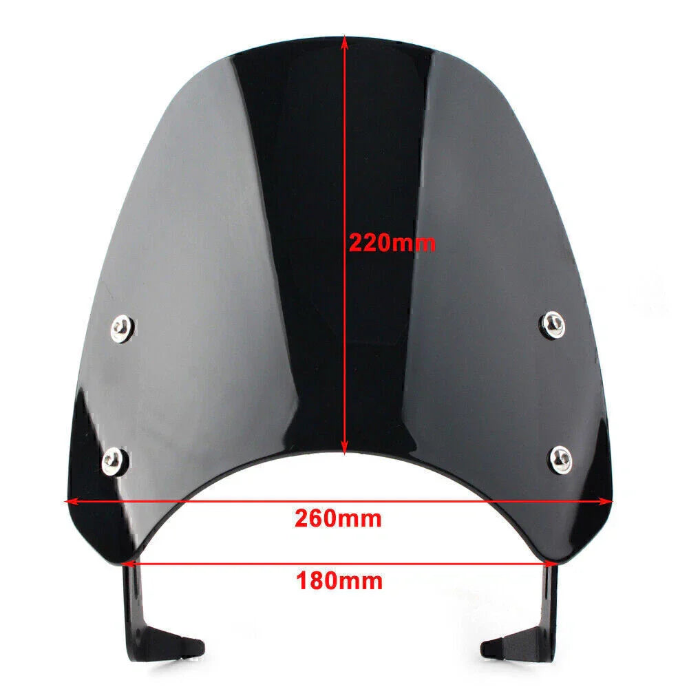 1x ABS Gray Motorcycle Windshield + Bracket for SCRAMBLER 1200 (2019-2021)