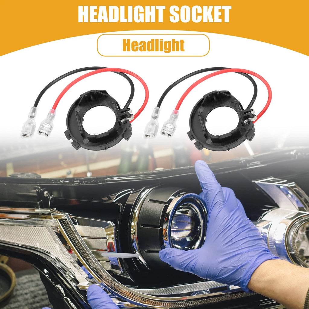 1 Pair LED Headlight Holder Socket for Volkswagen 