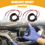 1 Pair LED Headlight Holder Socket for Volkswagen 