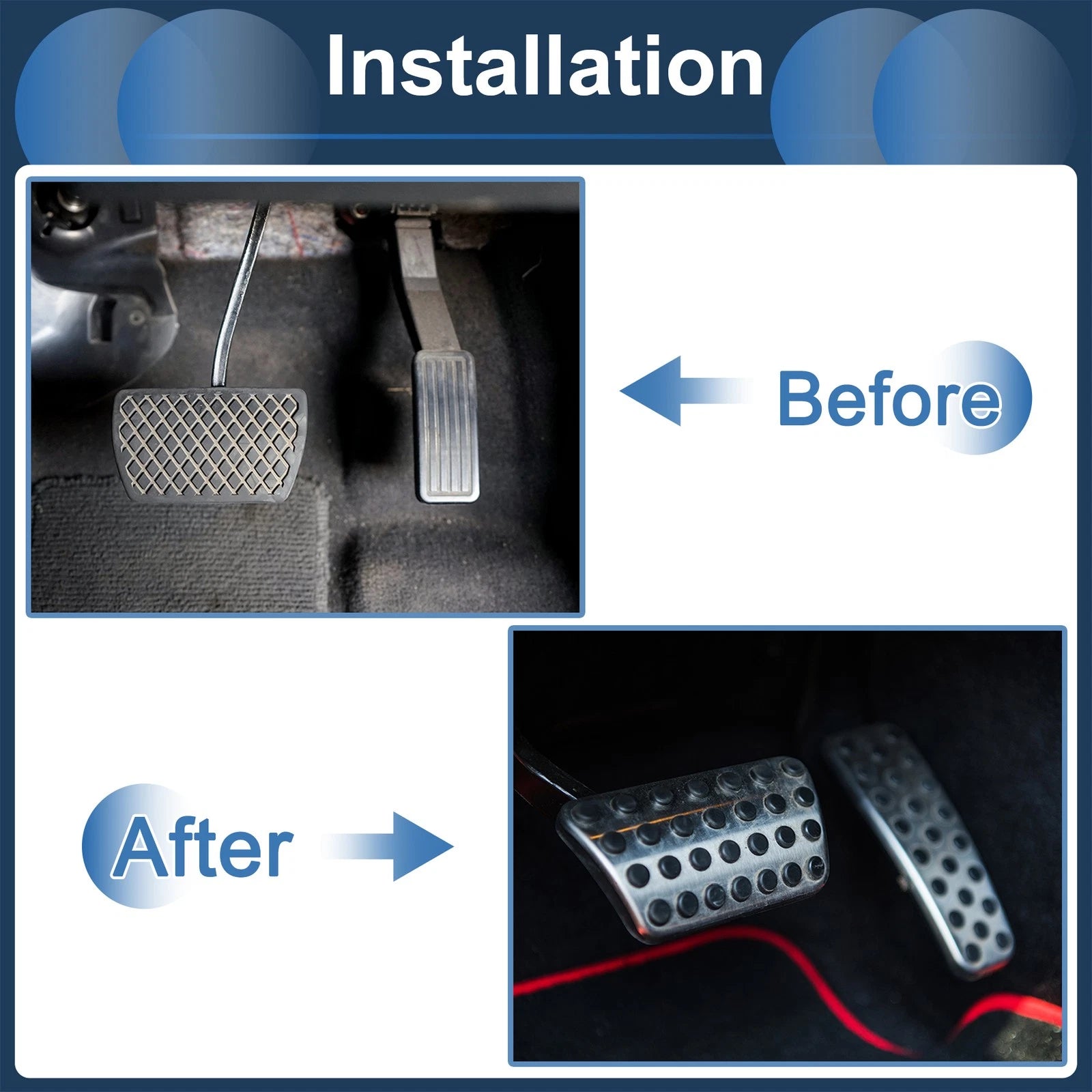 3 Pcs Automatic Foot Accelerator Pedal Covers for Mazda CX-50/CX-60 (2023–2025)