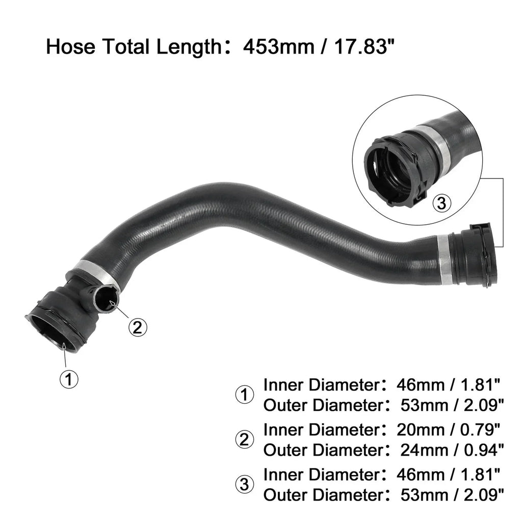 Radiator Coolant Water Hose from Expansion Tank BMW 530i (2001-2003)