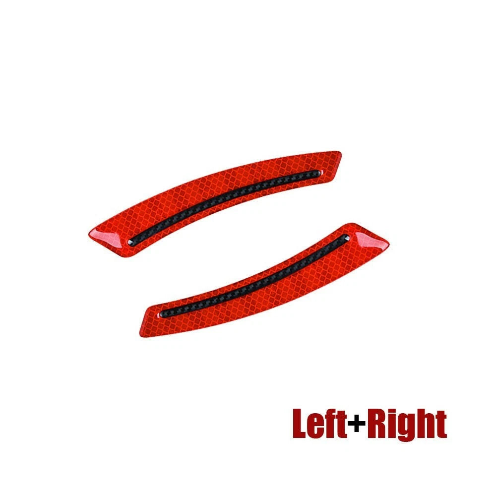 2 Red Reflective Stickers for Car Fenders (High Brightness)