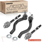 Set of 4 Front Inner & Outer Tie Rod Ends for Honda Civic (2012–2015)