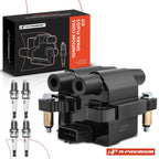Set of 4 Ignition Coils & Iridium Spark Plugs for Subaru Outback Forester 