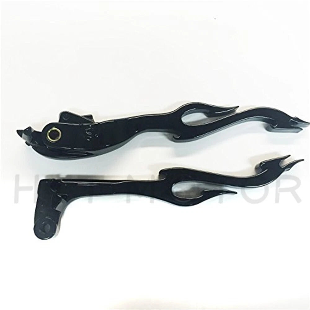 Black Brake Clutch Flame Hand Levers for Honda CBR 954RR (2000–2003)