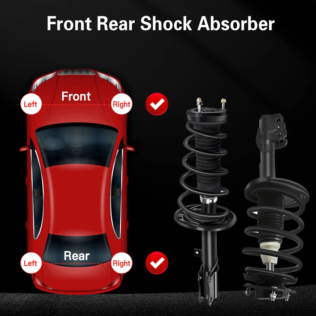 Set of 4 Complete Struts Shocks Coil Spring for Toyota Camry Solara (2004–2006)