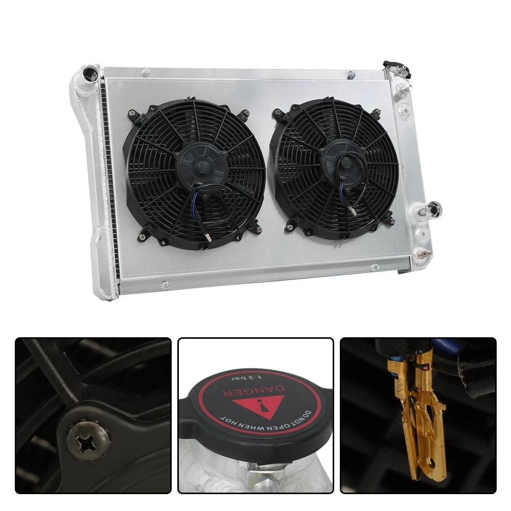 3 Row Radiator Kit with Shroud Fan & Thermostat for Chevy Camaro Pontiac Firebird (1982–1992)