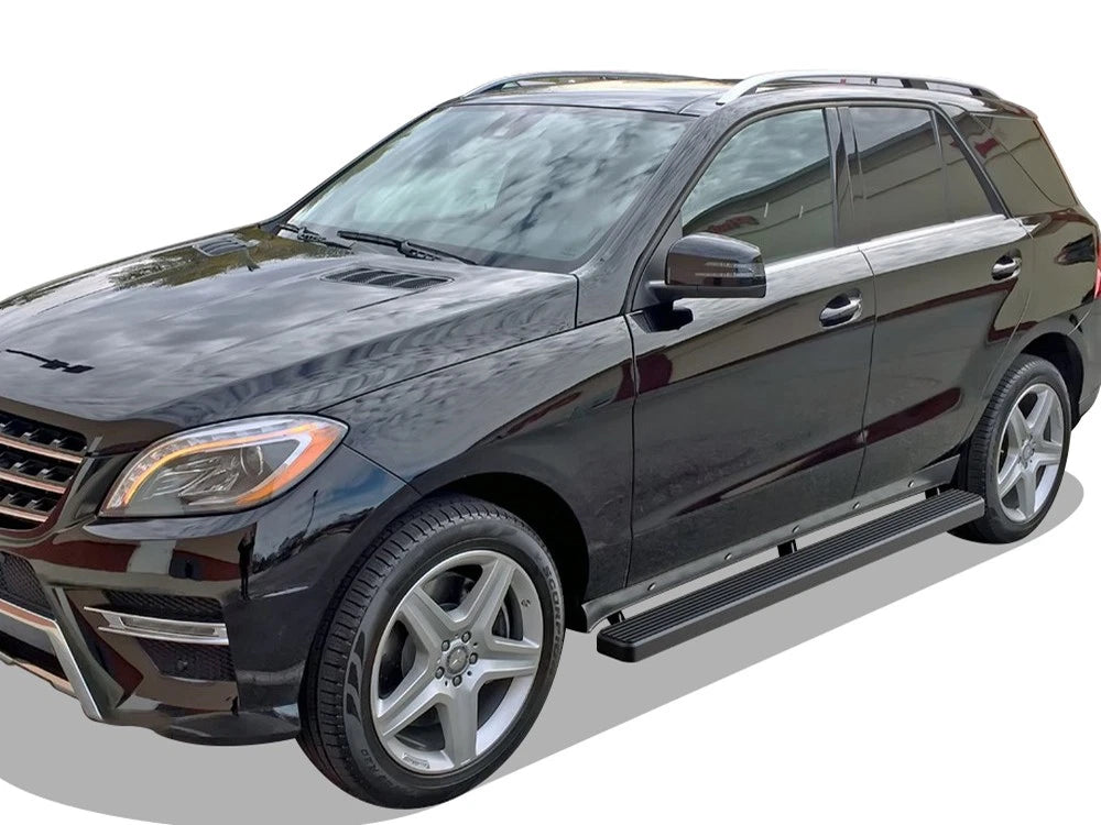 4" Matte Black Running Boards for Mercedes-Benz ML-Class (2012-2014)