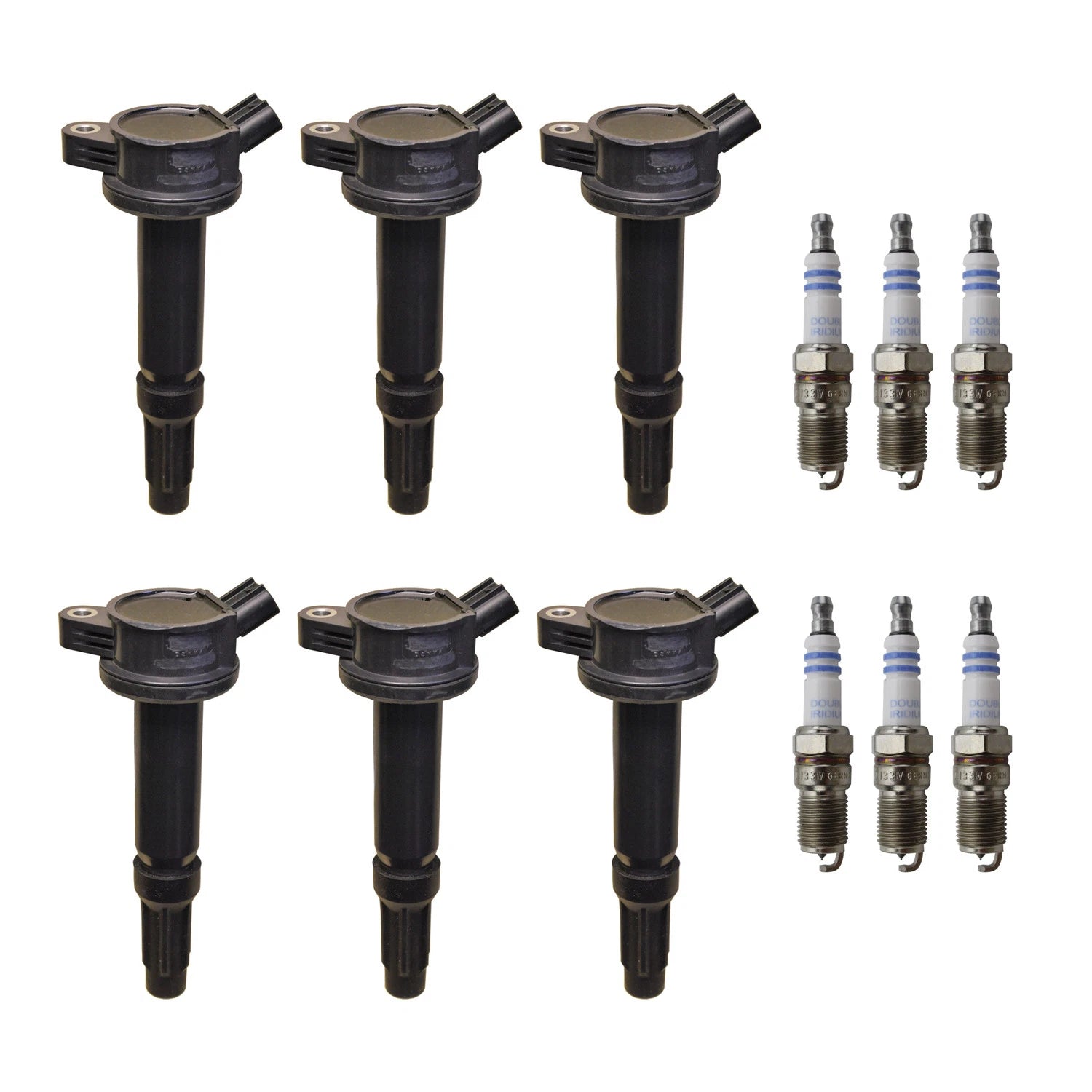 Set of 6 Ignition Coils & Spark Plugs for Ford Escape 3.0 V6 (2001–2007)