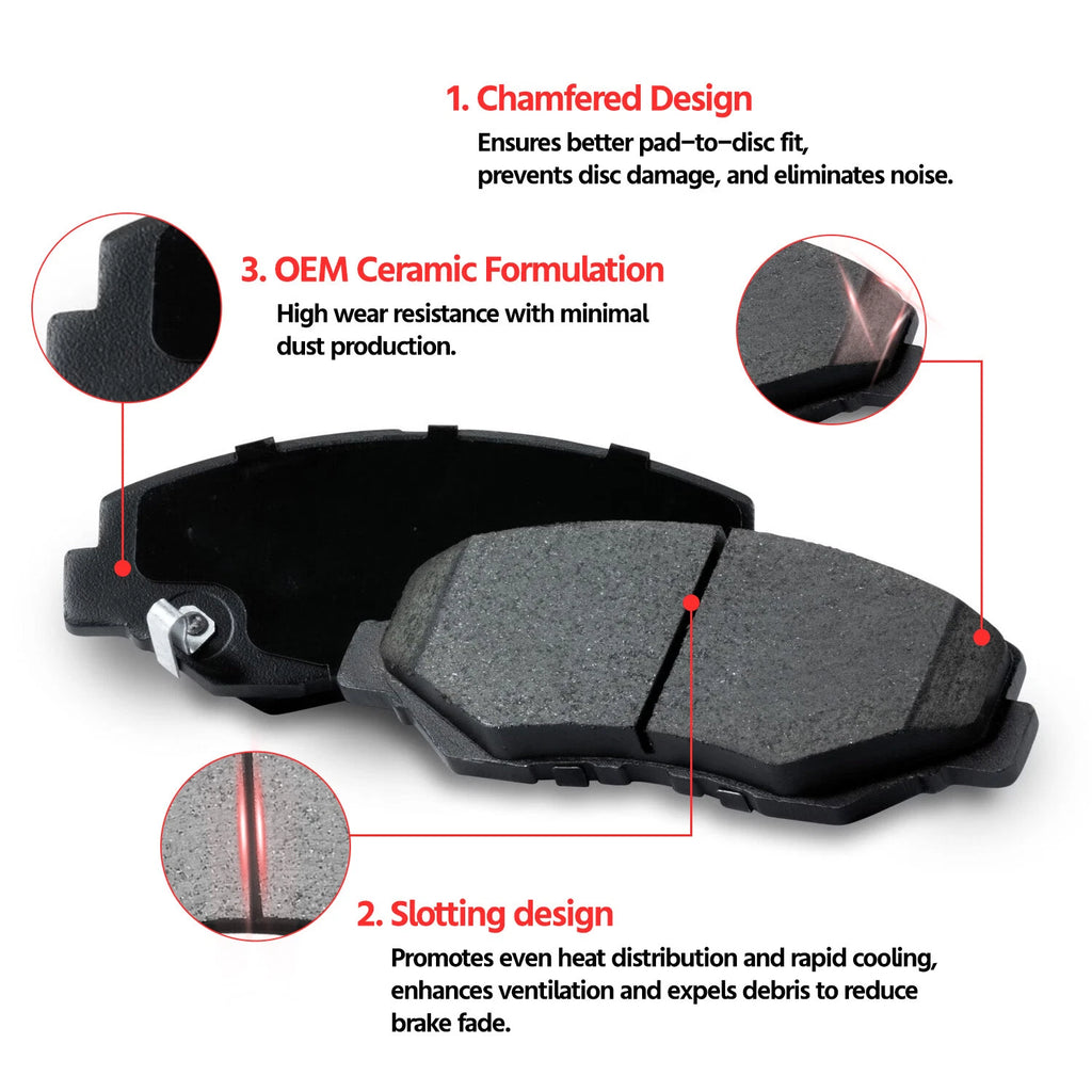 Front Drilled Rotors & Brake Pads for Ford Explorer Mountaineer (2002–2005)