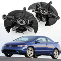 Pair Front Steering Knuckle w/ Wheel Hub Bearing for Honda Civic 698-450 698-451