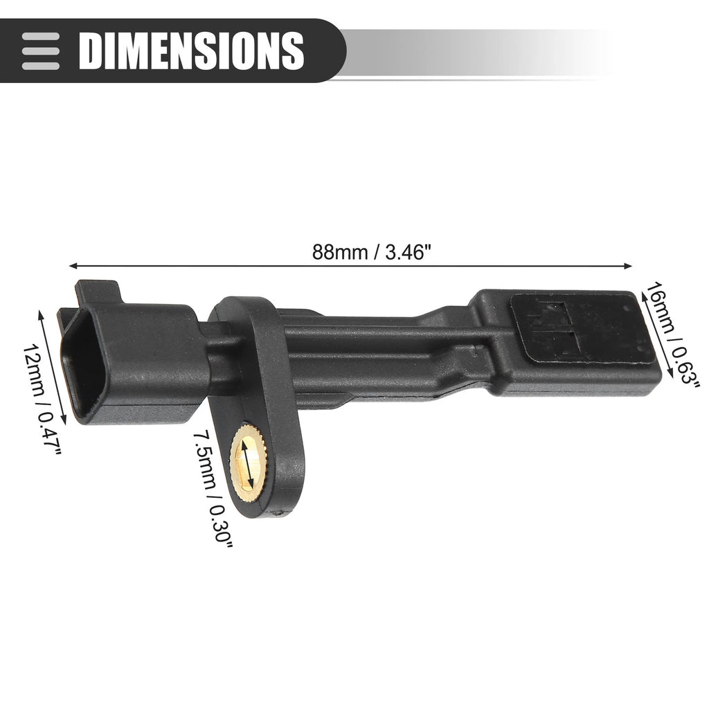 2 Pcs Wheel Speed Sensor 52125003AB for Dodge Nitro, Jeep Liberty (2007–2012)
