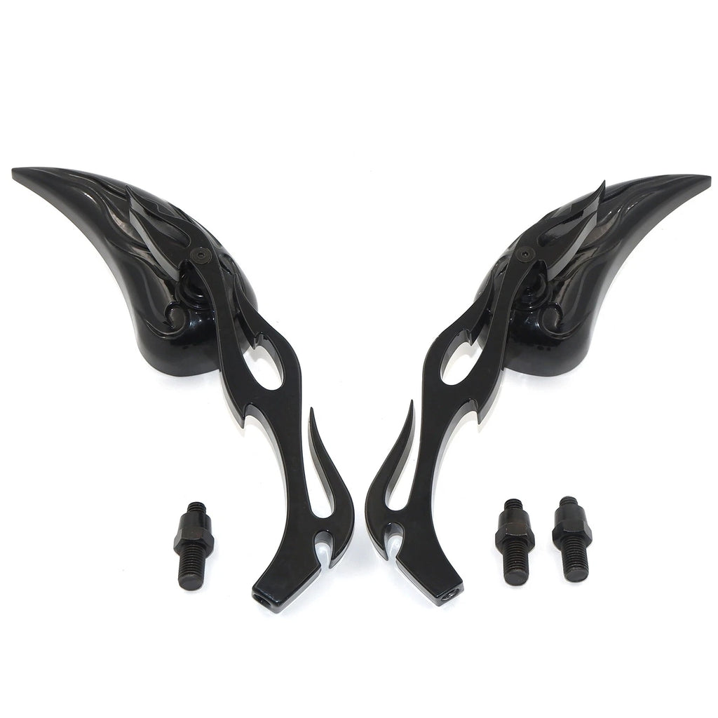 Teardrop Flame Mirror for Harley Softail Fatboy Sportster