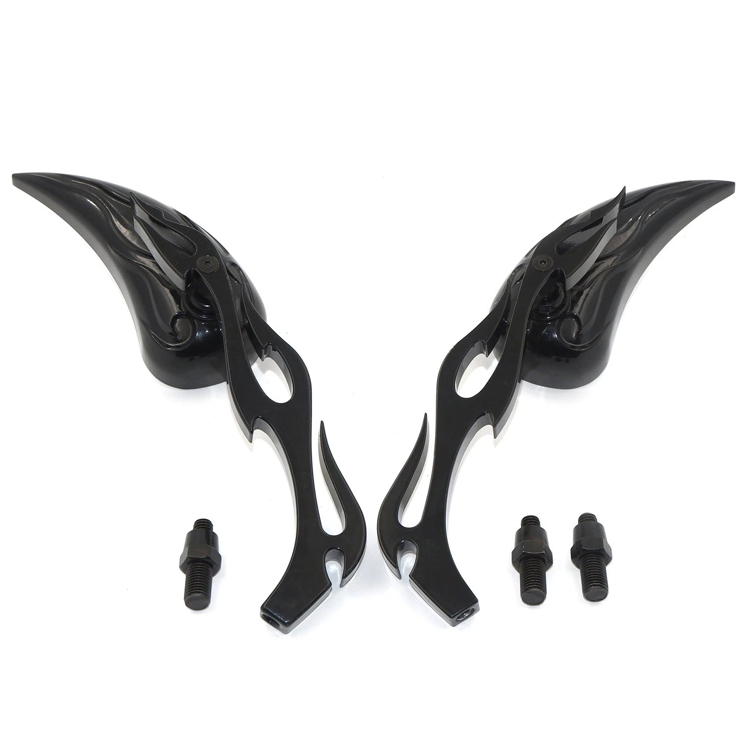 Teardrop Flame Mirror for Harley Softail Fatboy Sportster