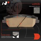 Set of 4 Front Ceramic Brake Pads with Hardware for Kia Telluride (2020–2023)