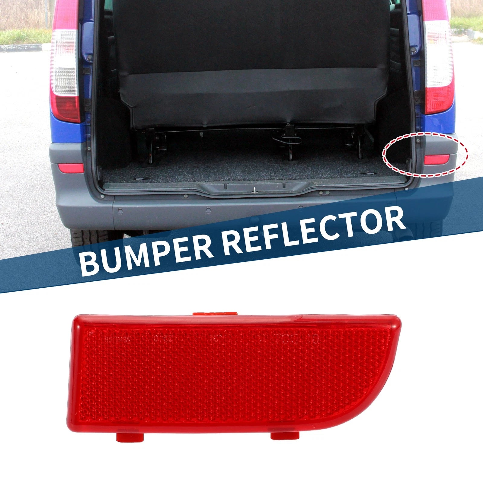 Bumper Reflector for Mercedes-Benz Vito Viano W639 (2003–2014) Rear Right