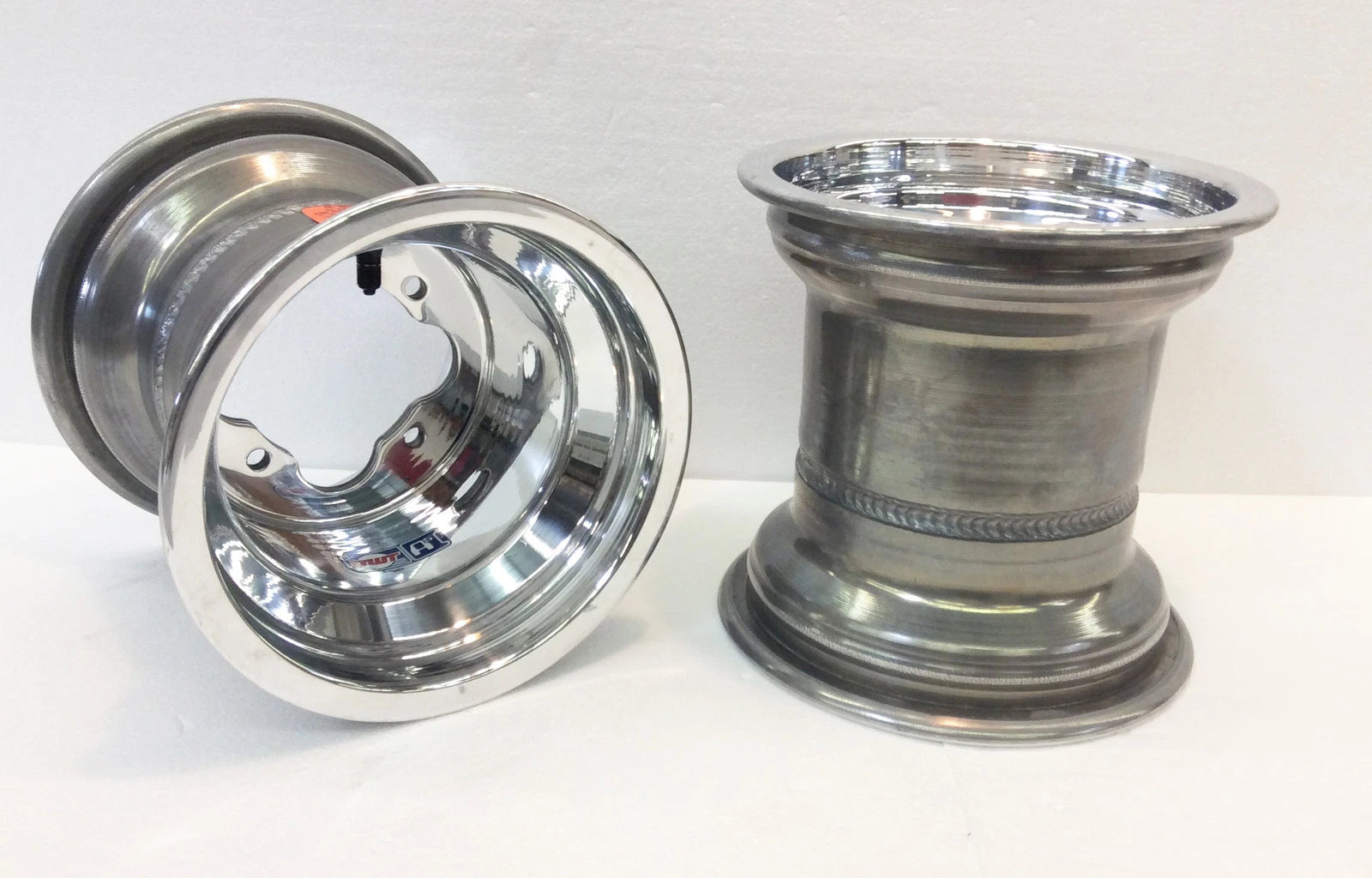 DWT Polished A5 Rolled Lip Rear Rims 8x8 for TRX 450R 400EX 250R 300EX (2004–2023)