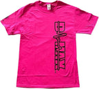 DMAX Diesel T-Shirt for DMAX (2XL) - Hot Pink, Black Logo Graphic