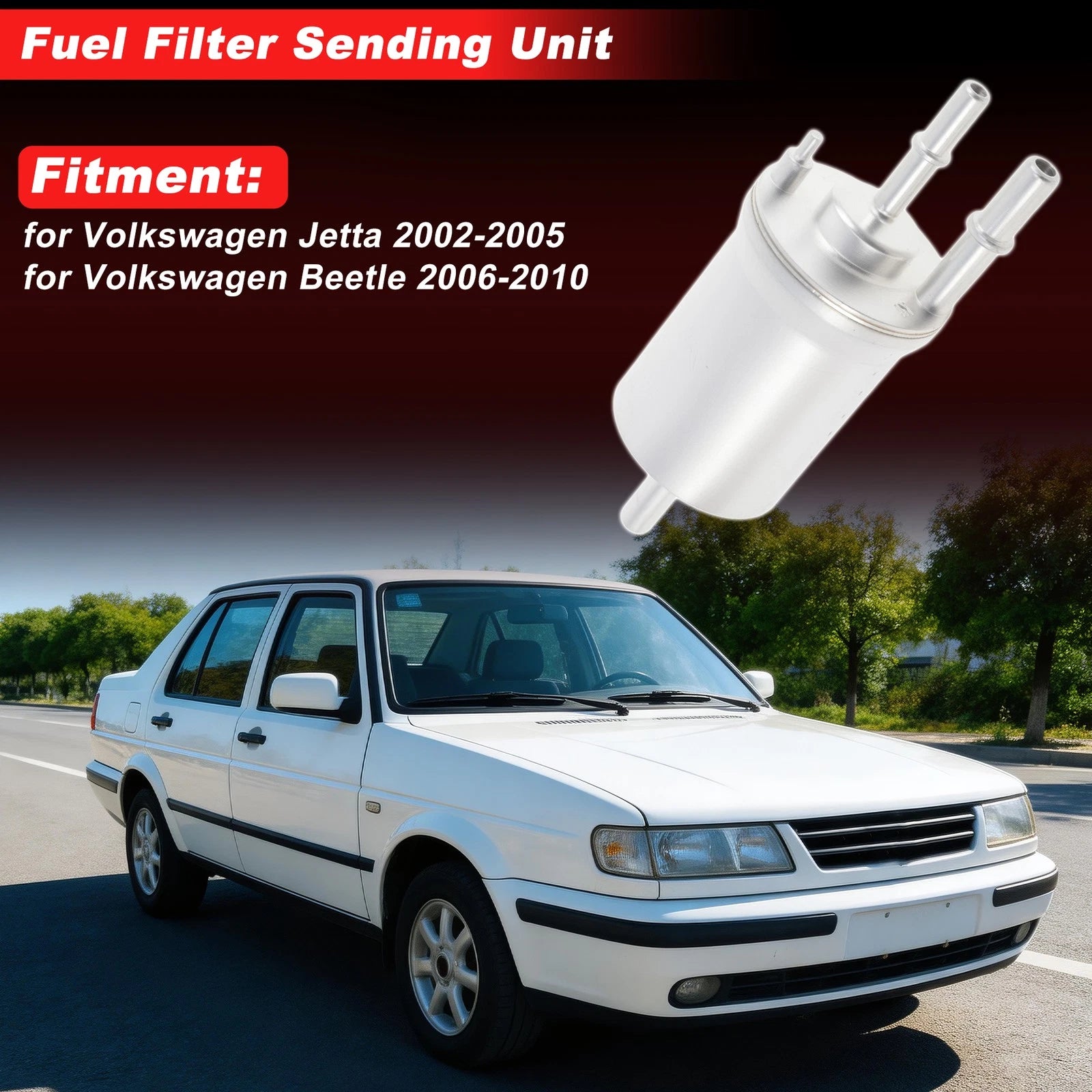Fuel Filter Assembly for Volkswagen Jetta (2002–2005) No. 1J0201051B Metal