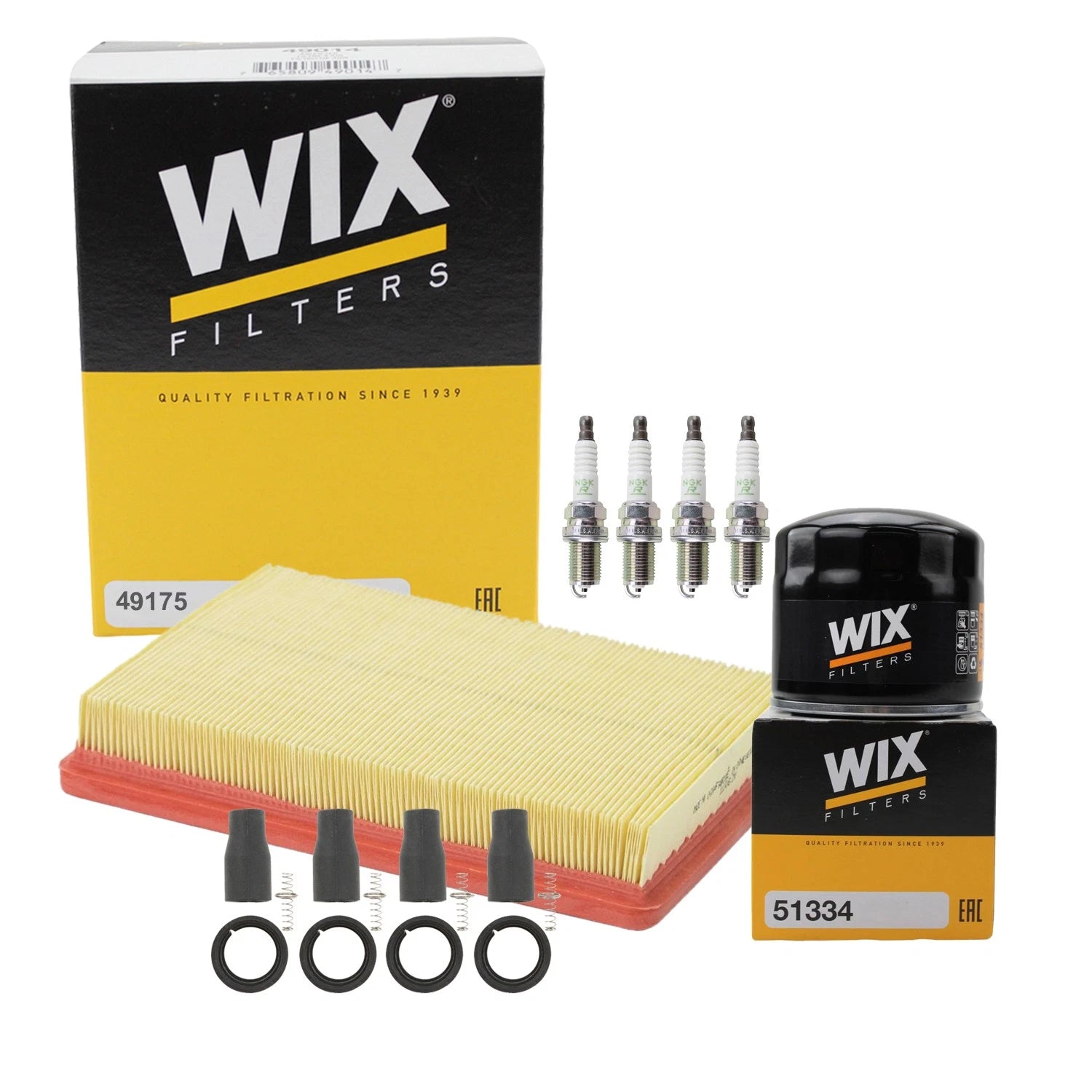 Tune Up Kit with 4 NGK Spark Plugs & Coil Boots for Kia Optima Rondo (2006–2013)