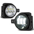 Chrome LED Projector Fog Lights for Jeep Wrangler JL Gladiator (2018–2026)