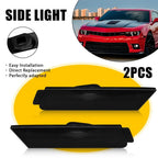 2PC Smoked LED Front Side Marker Lights for Chevy Camaro (2010–2015)