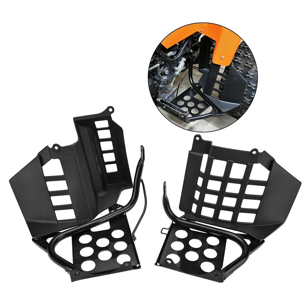 Black Heel Guards Footrest for Yamaha Banshee 350 (1987–2006) Left + Right