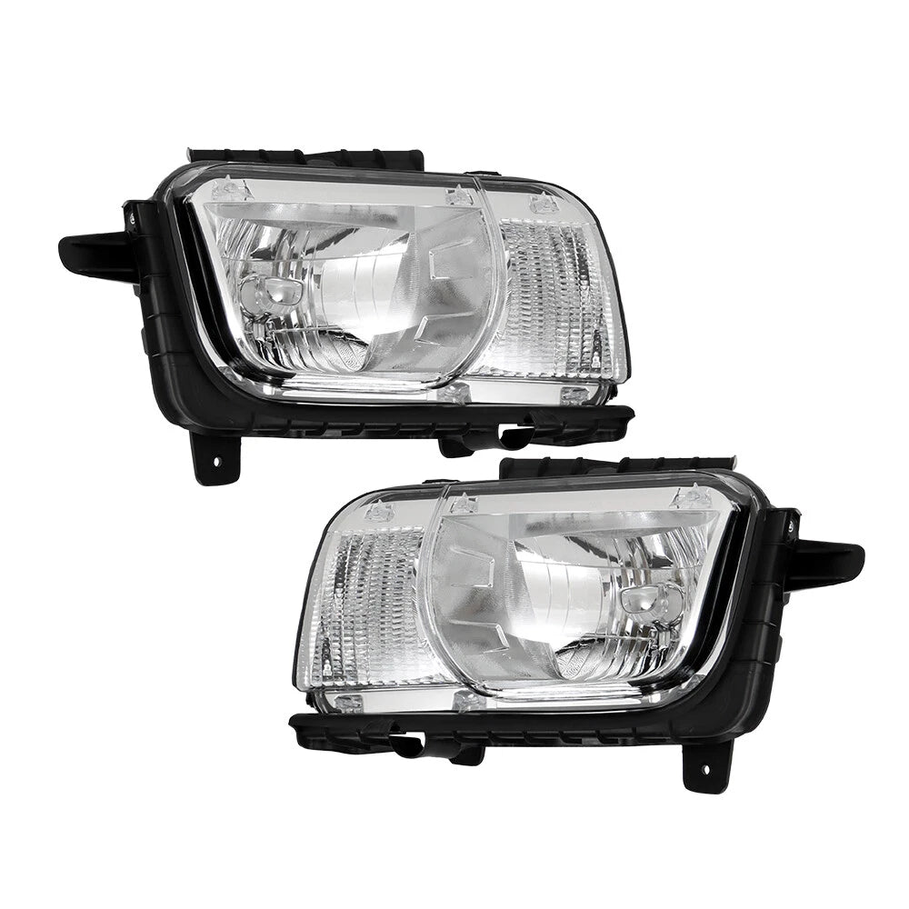 Set of 2 Clear Headlights for Chevy Camaro (2010-2013)