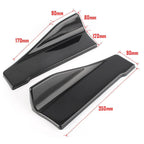 2X Universal Car Bumper Spoiler Rear Lip Side Skirt Rocker Wings 35cm Black