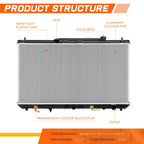 OE Replacement Aluminum Core Radiator for Toyota Camry/Solara (1997–2001) DPI-1909