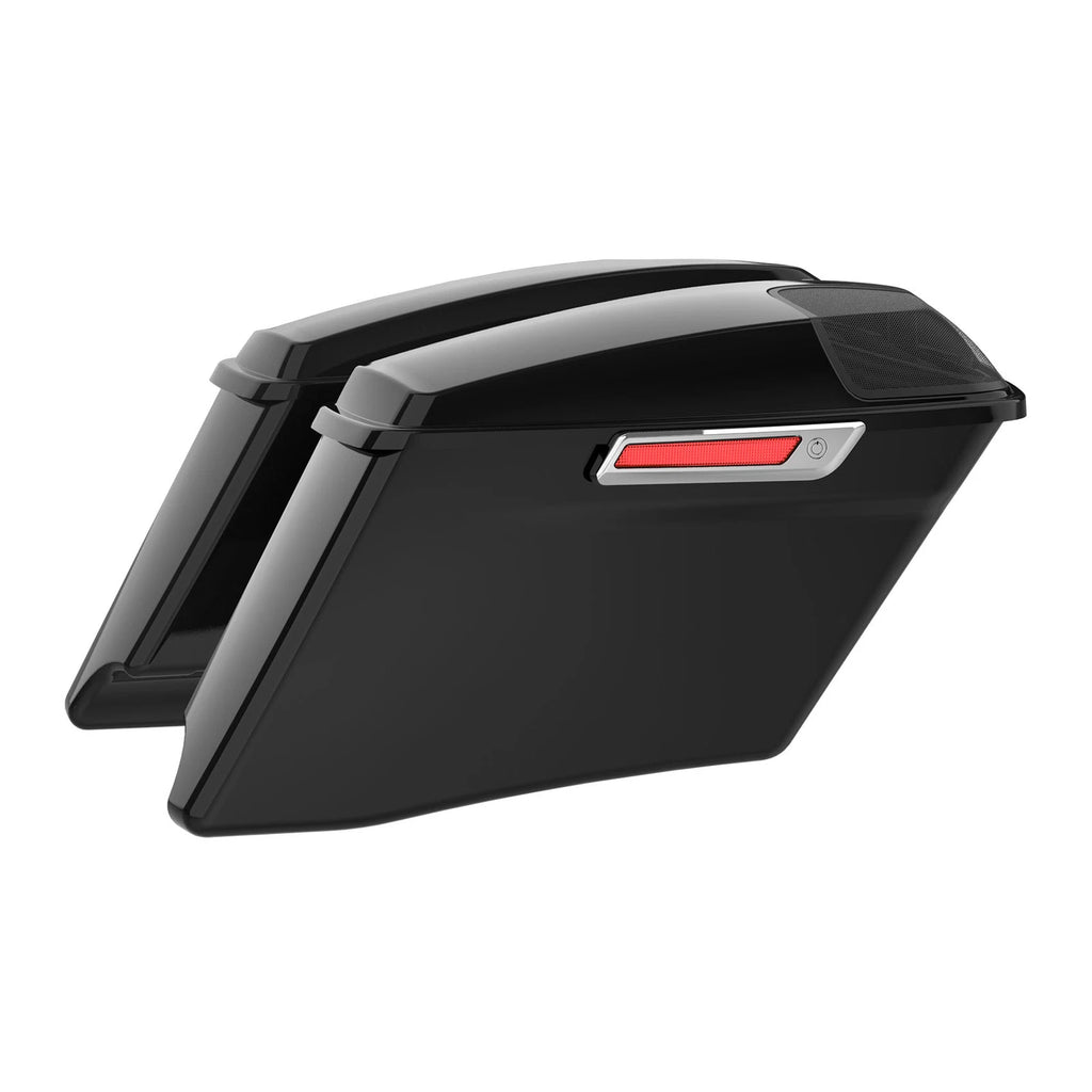Hard Saddlebags Speaker Lids for Harley Touring Glide (2014–2024) 5X7" Vivid Black