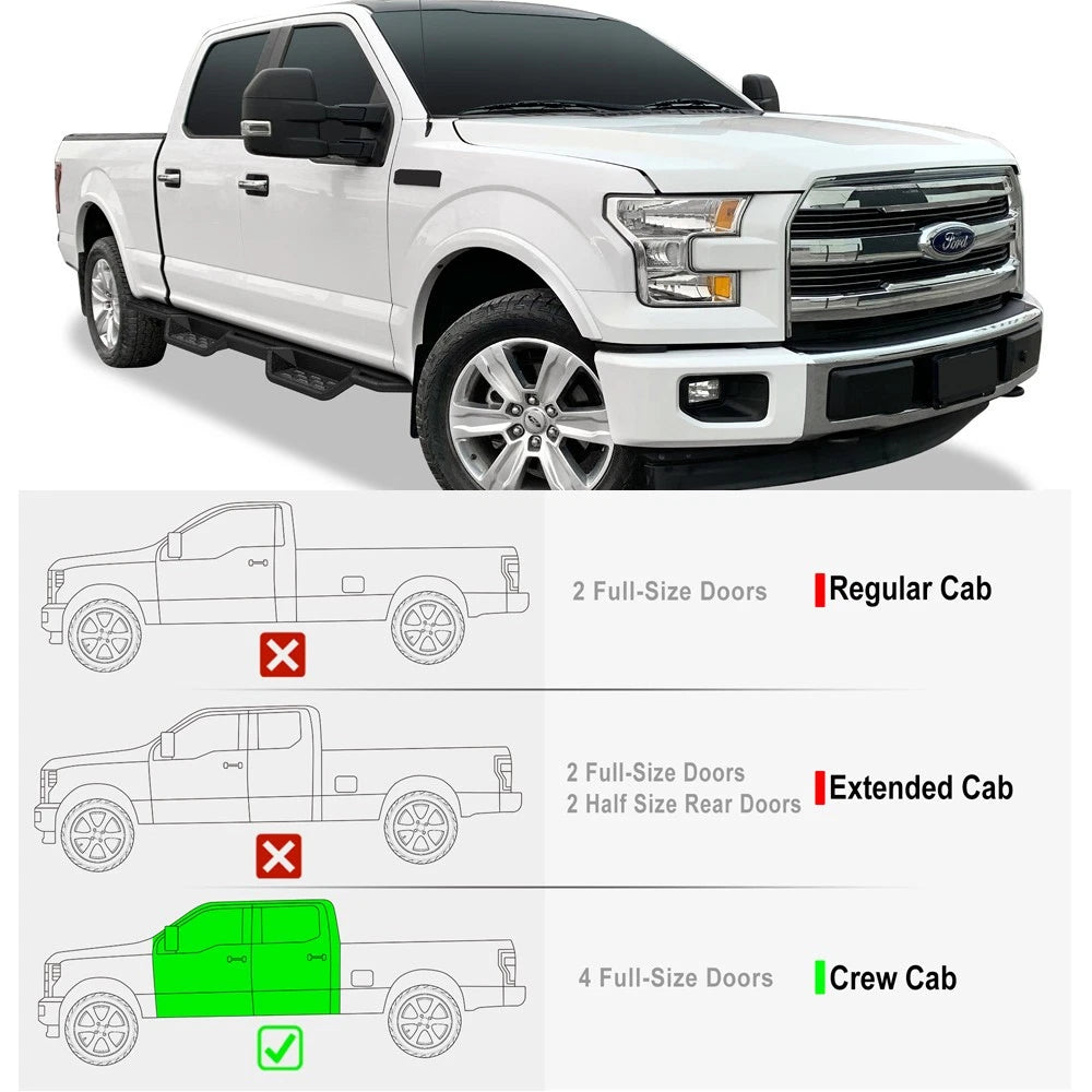 Wheel to Wheel Drop Boards for Ford F150 SuperCrew Cab (2015–2026)