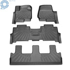 Set of 4 TPE 3D Floor Mats for Ford Expedition/Max 8-Seat (2018–2024)