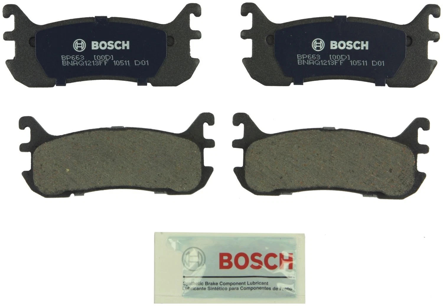 Set of 4 Bosch Rear Disc Brake Pads for (BP663)