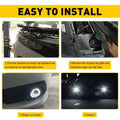 2X 3 Inch Round LED Fog Lights for Universal Vehicles (2010–2023)