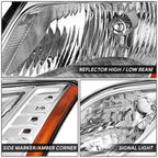 Left Chrome Housing Headlight Lamp for Nissan Sentra (2010–2012)