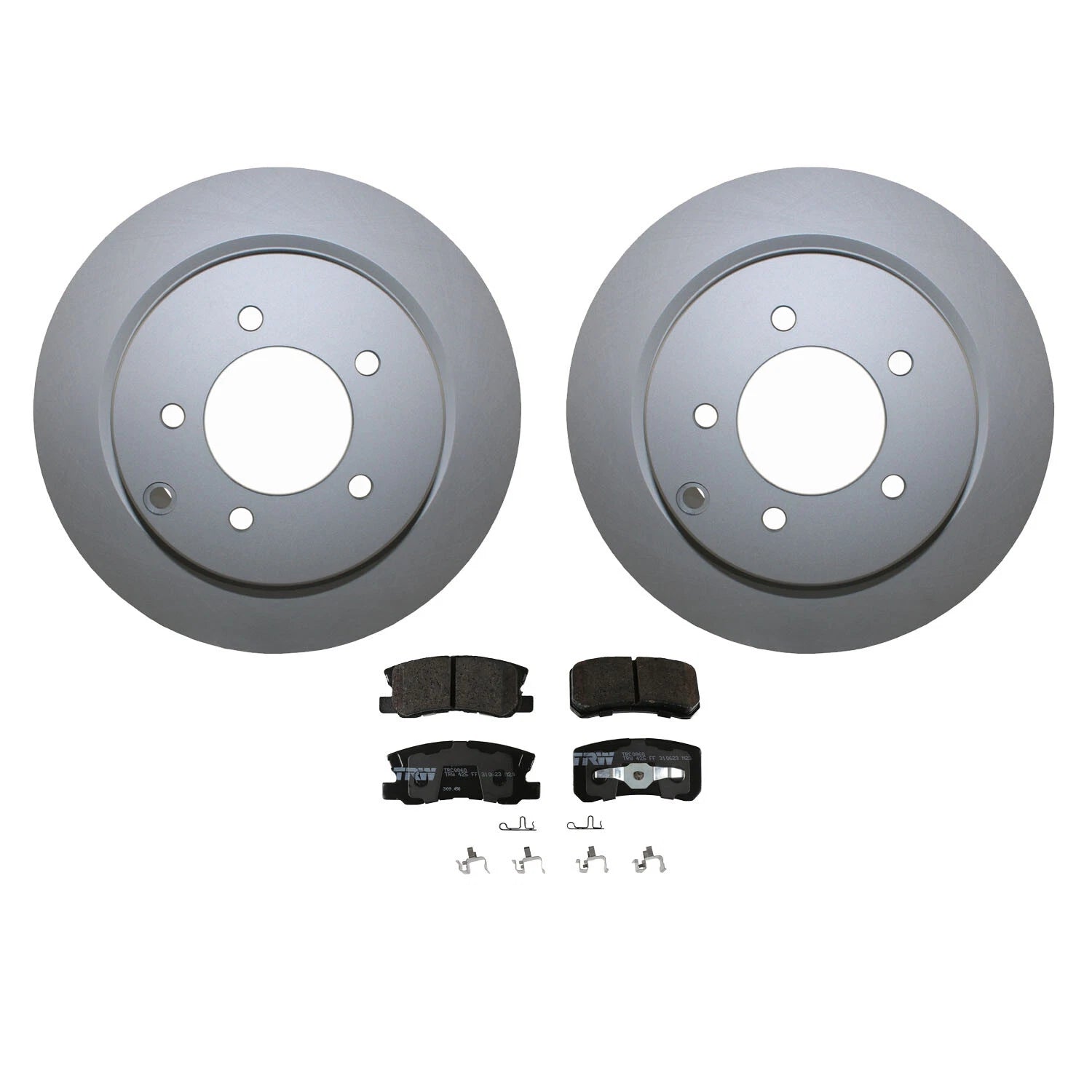Rear Brake Kit 302mm Rotors TRW Ceramic Pads for Chrysler Dodge Jeep Mitsubishi
