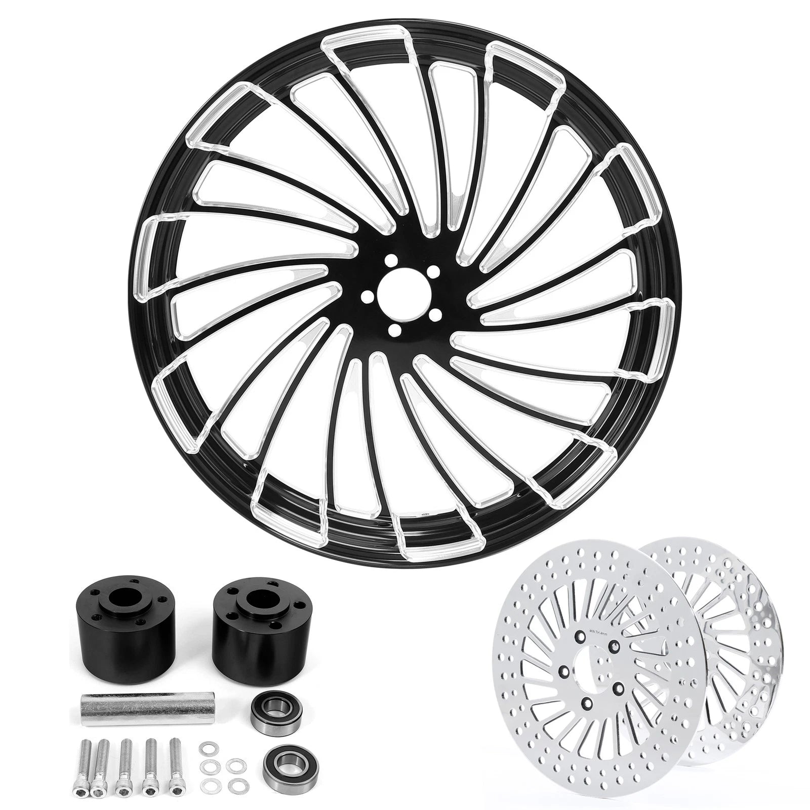32" Front Wheel Rim Dual Disc Hub Brake Rotor for Harley Street Glide (2008–2024)