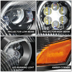 LED DRL + Sequential Turn Signal Headlight for Volvo VN VNL (2004–2018)