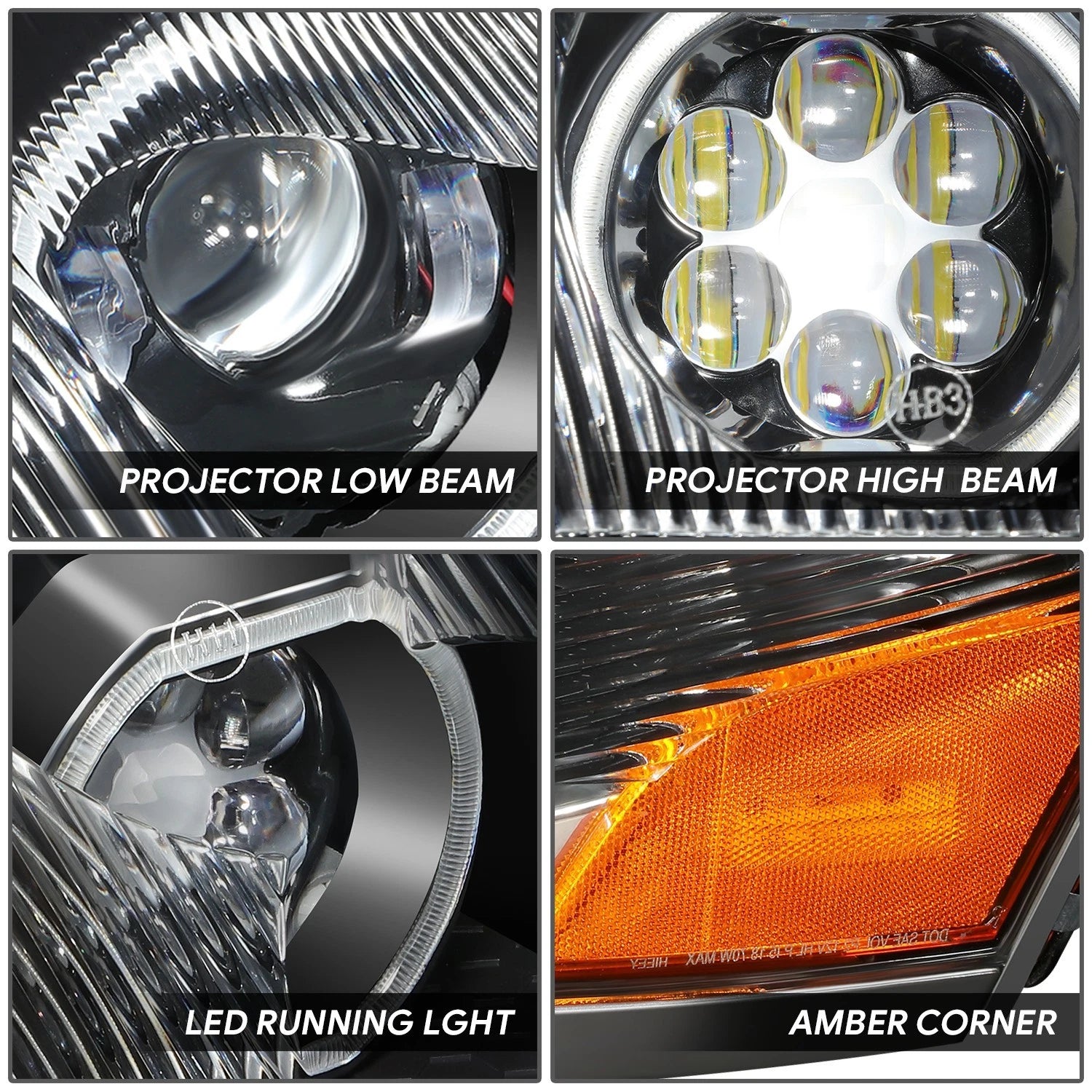 LED DRL + Sequential Turn Signal Headlight for Volvo VN VNL (2004–2018)