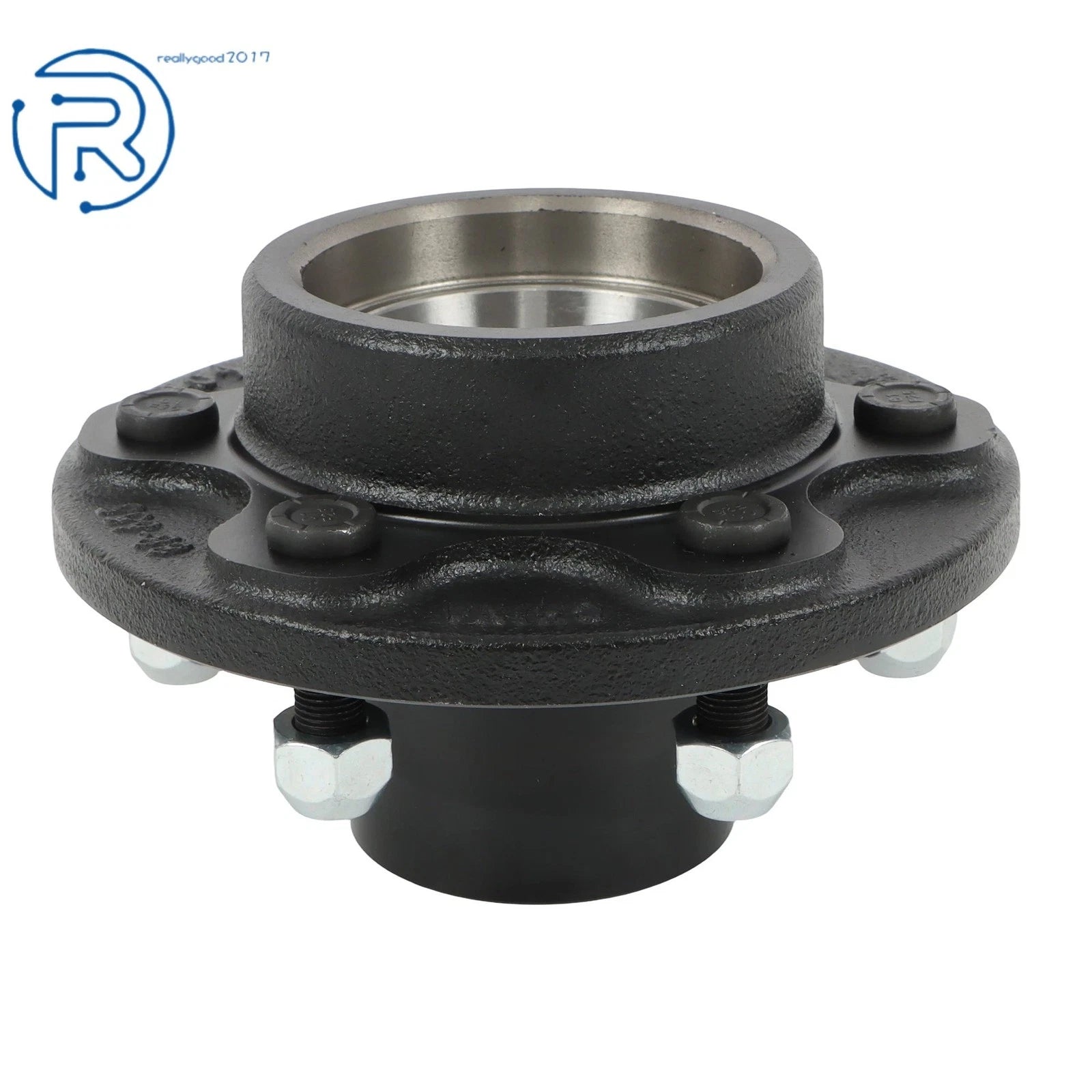 Set of 2 Spindle 6 Lug 5.5" Trailer Hub Idler Axle Kit #42 w/Bearing Kit
