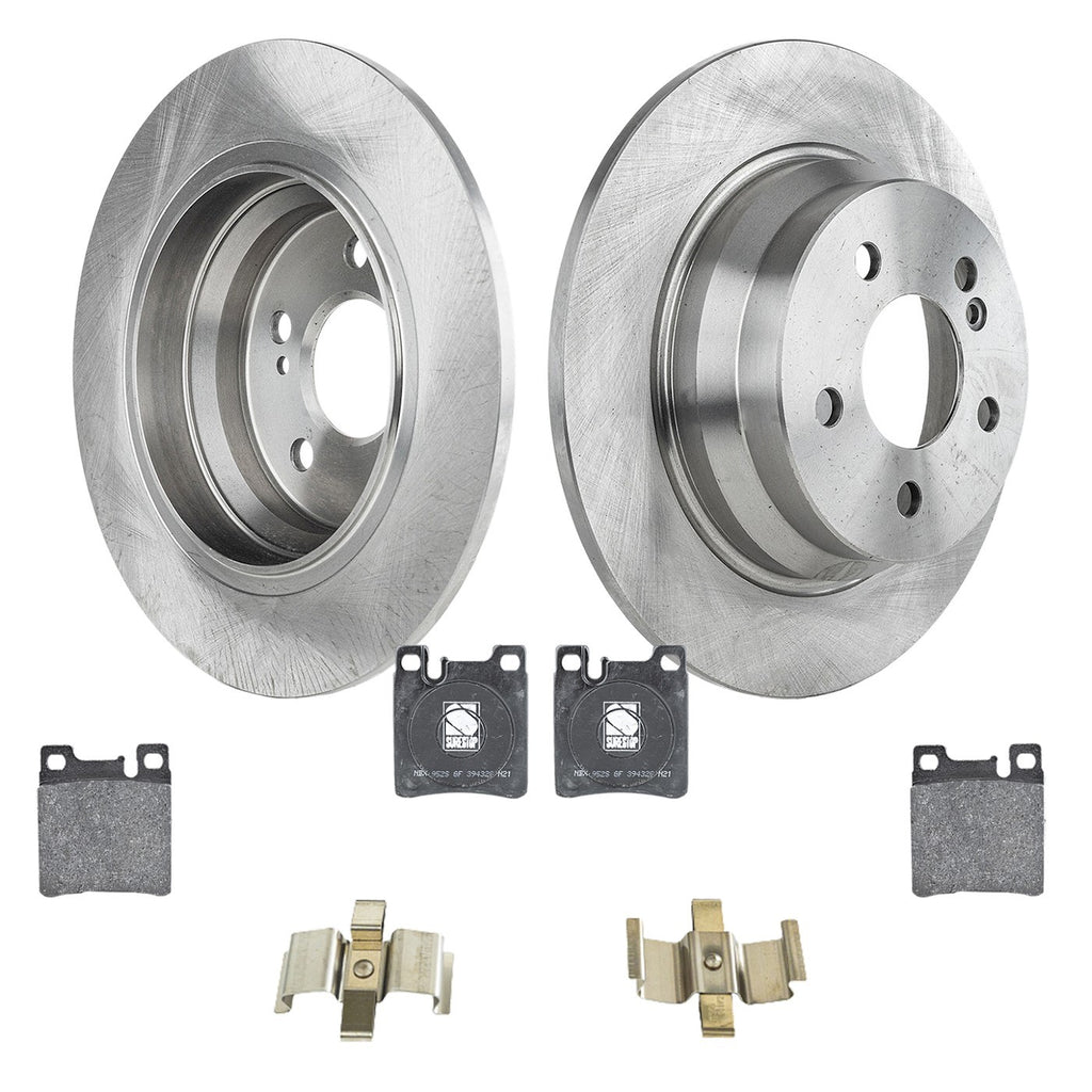 Rear Brake Disc Rotors and Pads Kit for Mercedes-Benz E320 (2003)