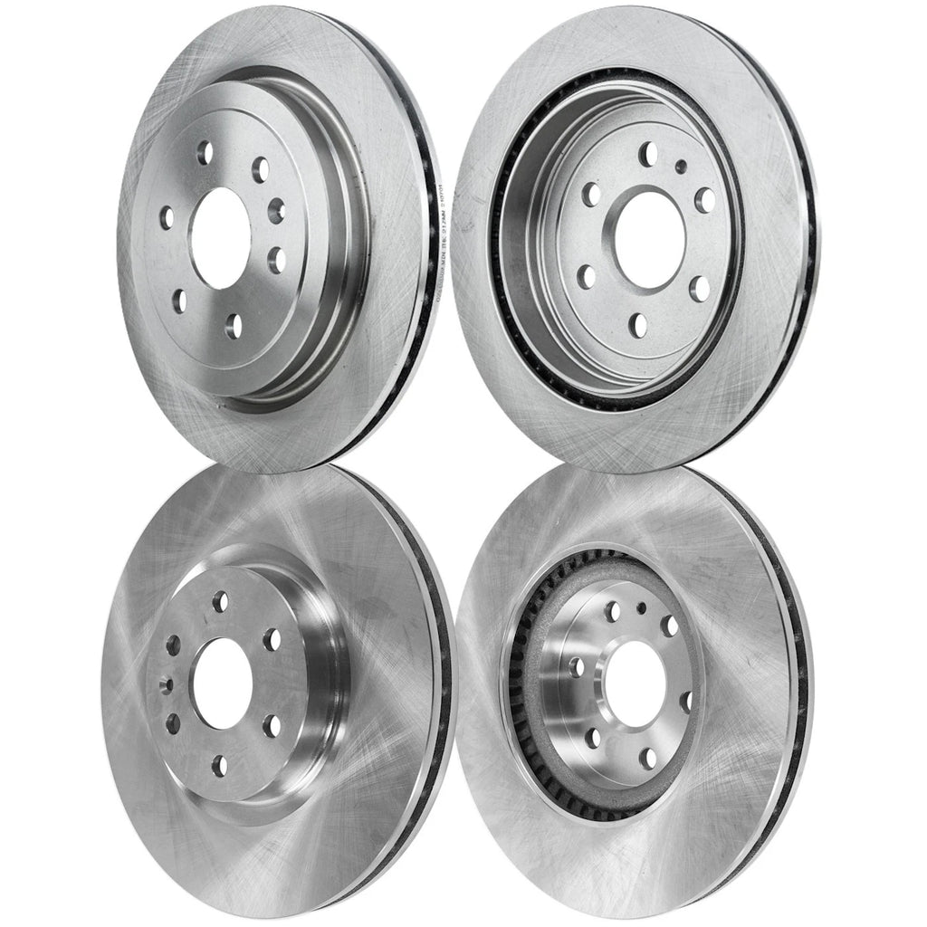 Front and Rear Disc Brake Rotors for Cadillac SRX, Saab 9-4X (2010–2016)