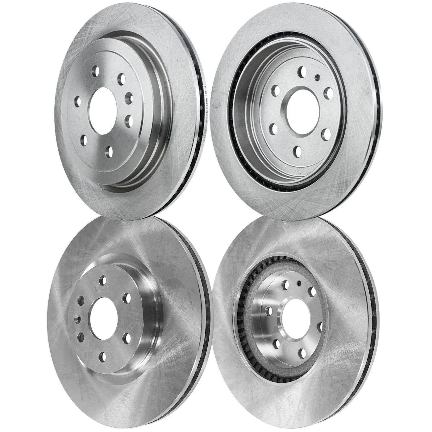 Front and Rear Disc Brake Rotors for Cadillac SRX, Saab 9-4X (2010–2016)
