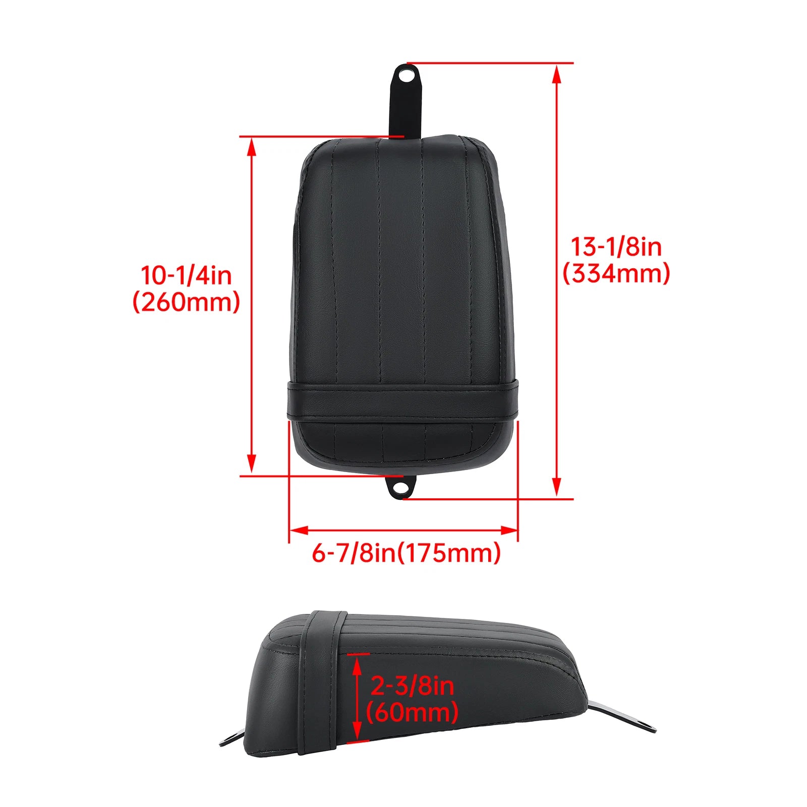 Black Rear Passenger Seat Pillion for Harley Softail FXST (2018–2023)