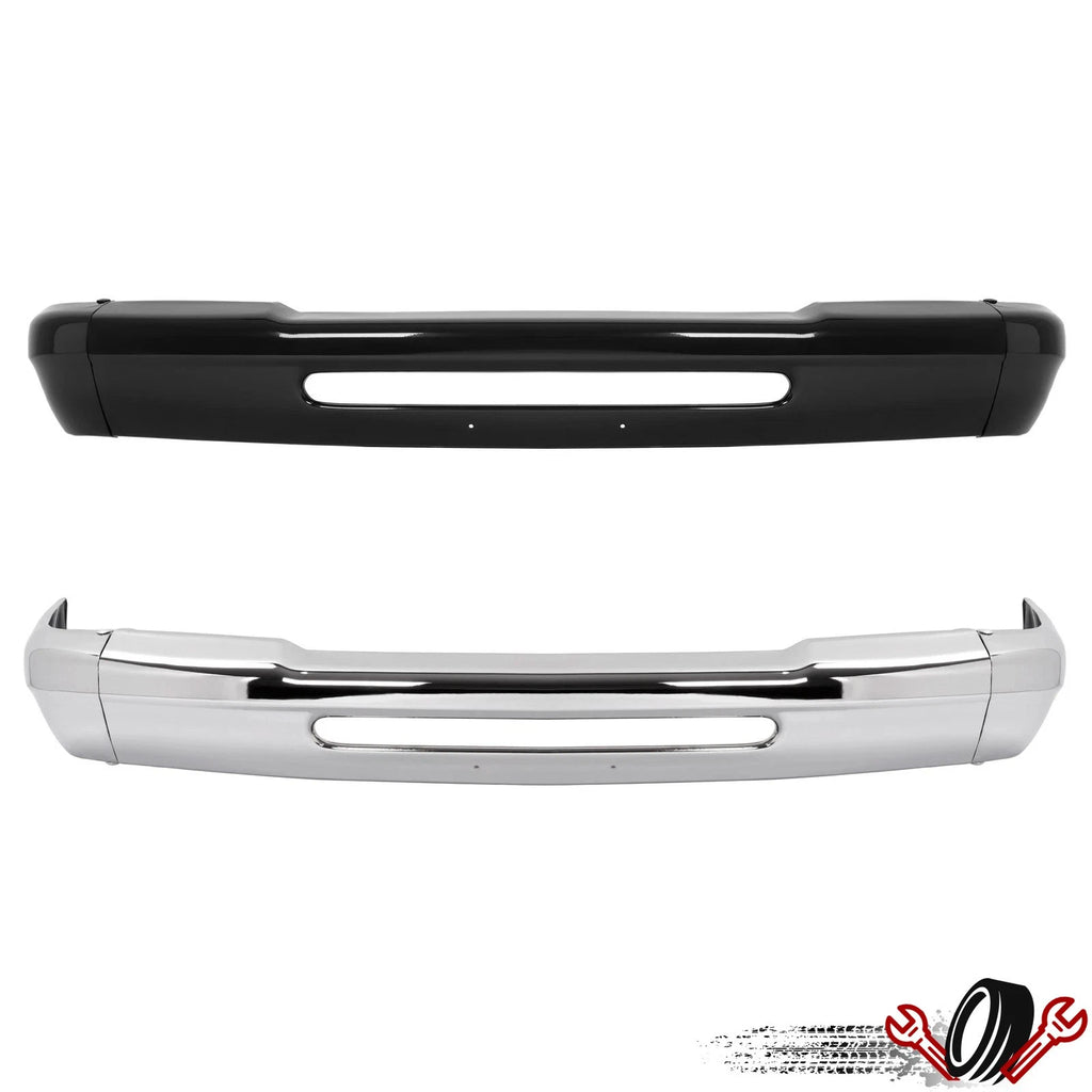 Chrome/Black Steel Front Bumper Face Bar for Ford Ranger (1993–1997)