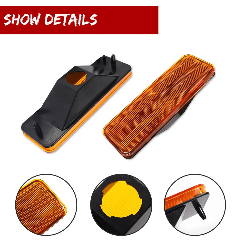 Parking Light Lens Set of 2 for Ford F150 F250 F350 Bronco