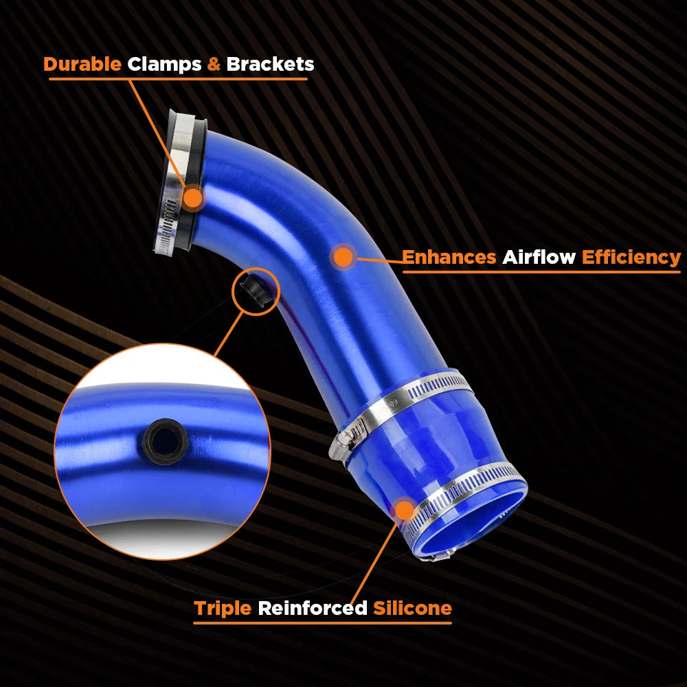 76mm Aluminum Cold Air Intake Induction Pipe for Universal Fit
